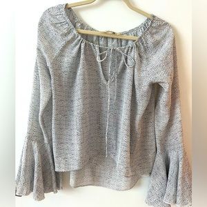 Women’s Stone Cold Fox Silk Blouse One Size White/Blue